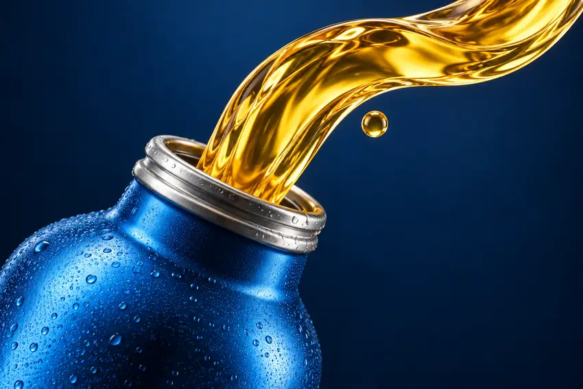 Close view of liquid and bottle neck